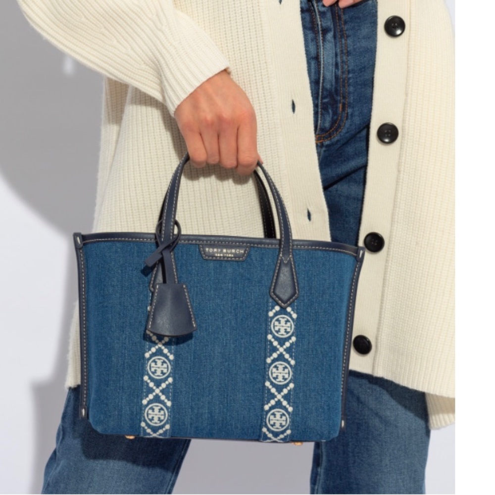 Tory Burch Denim and Navy Crossbody Bag - Picture 14 of 16